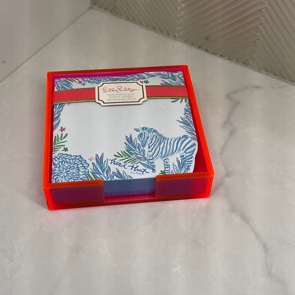 Lilly Pulitzer Blue and White Zebra Note Set